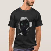 T-shirt Chat Chat Propriétaire Chat Noir Chat Chat Kitten  (Devant)