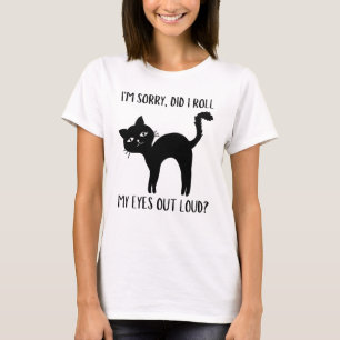T-shirt Chat Chaton Ai-Je Roulé Mes Yeux À Haute Voix Sarc