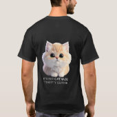 T-shirt Chat chaton blanc et orange moelleux (Dos)