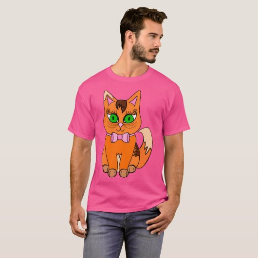 T-shirt Chat chaton chaton au gingembre mignon (Devant entier)