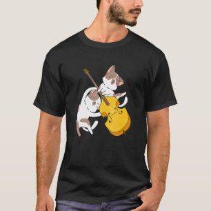 T-shirt Chat Chaton Jouant du Violoncelle Chat Joueur de