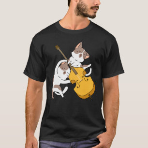 T-shirt Chat Chaton Jouant du Violoncelle Chat Joueur de