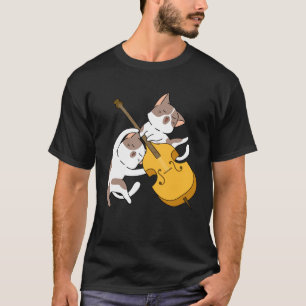 T-shirt Chat Chaton Jouant du Violoncelle Chat Joueur de