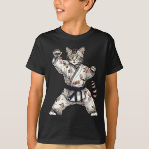 T-shirt Chat Chaton Kitty Karaté Taekwondo Kickboxing