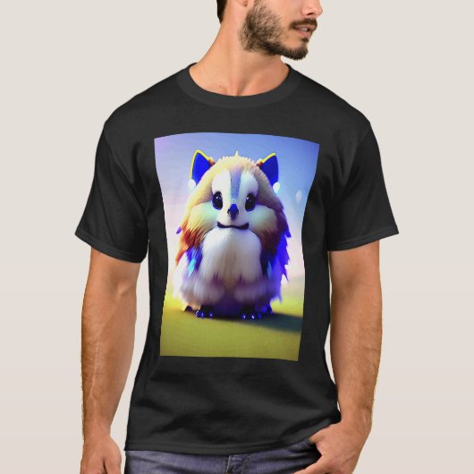 T-shirt Chat Chaton Lapin Extra Doux Blanc Bleu (Devant)