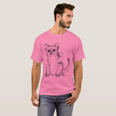 T-shirt Chat Chaton Maneki Neko Invite (Devant entier)