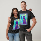 T-shirt Chat Chaton Minou de l'Espace Dans le Style des Ch (Unisexe)