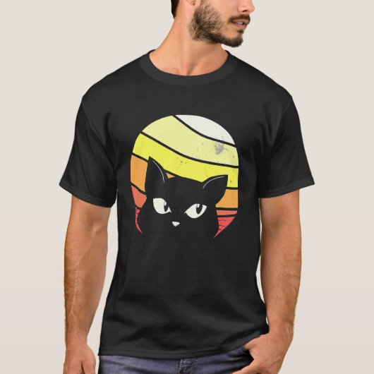 T-shirt Chat Chaton Rétro Vintage (Devant)