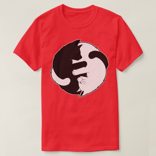 T-shirt Chat Chats Yin Yang Ying Yang Don 10 (Design devant)