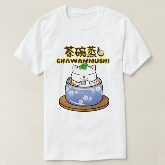 T-shirt Chat Chawanmushi japonais (Design devant)