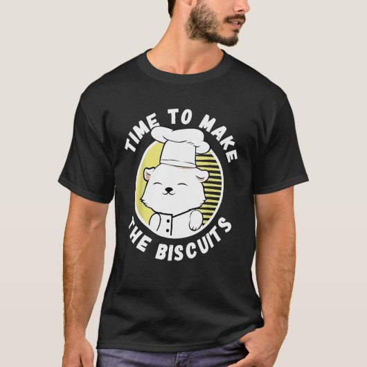 T-shirt Chat Chef C'est Temps De Faire Des Biscuits 6 (Devant)