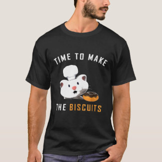 T-shirt Chat Chef Moment De Faire Des Biscuits Cuisson Des