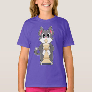 T-shirt Chat Chess pièce King Chess