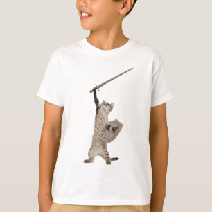 T-shirt Chat chevalier guerrier héroïque