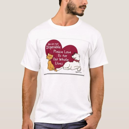 T-shirt Chat/chien non jetables (Devant)
