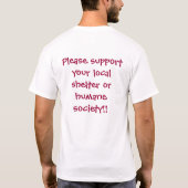 T-shirt Chat/chien non jetables (Dos)