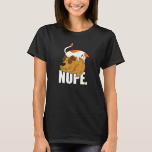 T-shirt Chat Chien Paresseux Dimanche Slogan