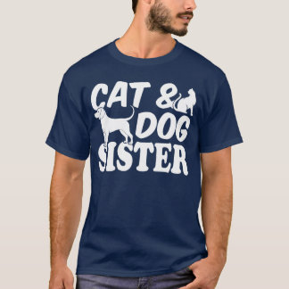 T-shirt Chat Chien Soeur Cute Chat Soeur Chien Soeur Chien