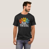 T-shirt Chat Chien Tee Pawsitive Animal (Devant entier)