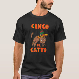 T-shirt Chat Cinco De Chat Cinco De Mayo Mexicain Mexique