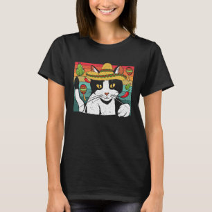 T-shirt Chat Cinco de Meow Fierté Mexicaine Cinco De M