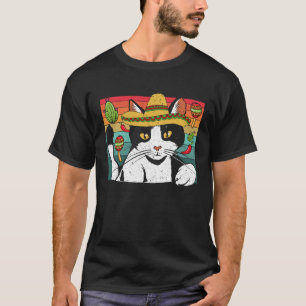 T-shirt Chat Cinco de Meow Fierté Mexicaine Cinco De M