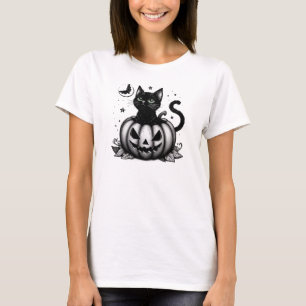 T-shirt Chat Citrouille