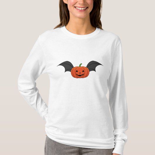 T-shirt Chat Citrouille d'Halloween (Devant)