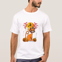 Chat Citrouille Sculptée Horreur Tête Halloween Pr