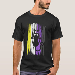 T-shirt Chat Climbeur Fou Fierté Nonbinaire Drôle Pouvoir