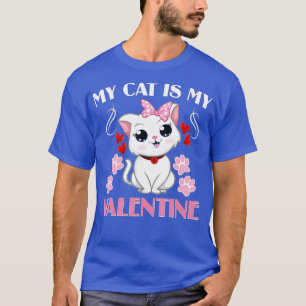 T-shirt Chat Coeur Valentines Jour Drôle Femmes Kitty Kitt
