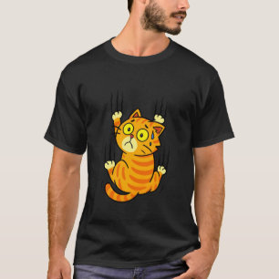 T-shirt Chat Collant aux Griffes qui se Retient, Kit Drôle