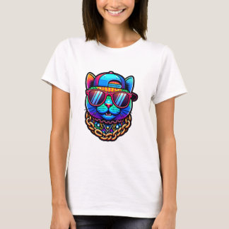 T-shirt Chat coloré