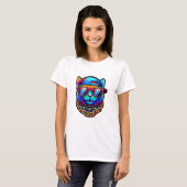 T-shirt Chat coloré (Devant entier)