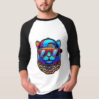T-shirt Chat coloré