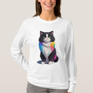 T-shirt Chat coloré