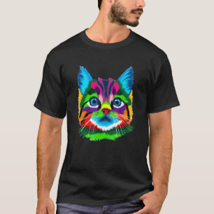 T-shirt Chat coloré Adoption Chaton mignon pour chaton