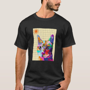 T-shirt Chat coloré Ca Colorful Style Art Pop