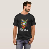T-shirt Chat coloré NO KINGS (Devant entier)