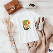 T-shirt Chat coloré sous l'art parapluie