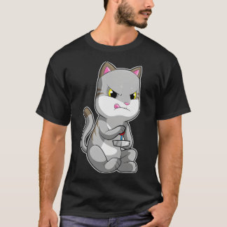 T-shirt Chat comme avec Joystick
