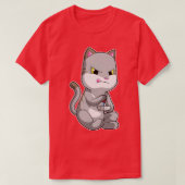 T-shirt Chat comme avec Joystick (Design devant)