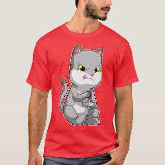 T-shirt Chat comme avec Joystick