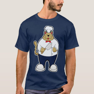 T-shirt Chat comme Cuire avec couteau de cuisine
