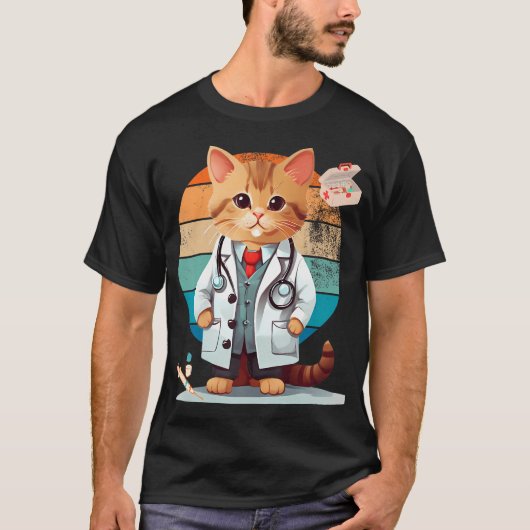 T-shirt Chat Comme Docteur (Devant)