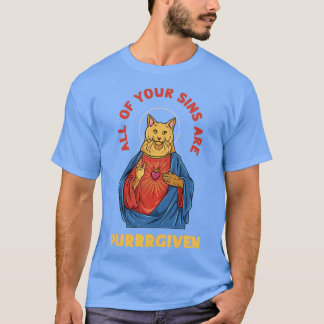 T-shirt Chat comme Humour de Jésus pour un Chat Chrétien P