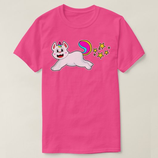T-shirt Chat comme Licorne (Design devant)