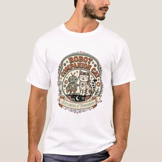 T-shirt Chat Compagnon Robot Chat Compagnon Robot Ve Vinta (Devant)