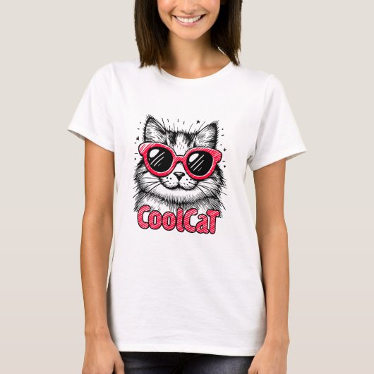 T-shirt Chat Cool 1 (Devant)