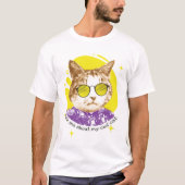 T-shirt Chat Cool amusant dans les lunettes de soleil (Devant)